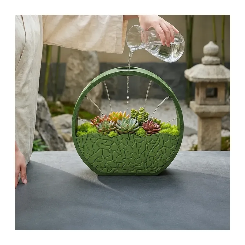 3D Baskı Self-Watering Planter - Kendi Kendini Sulayan Saksı-Yeşil
