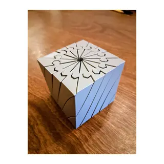 3D Baskı Twisting Küp - Mekanik Dönen Bulmaca Küpü-Gri