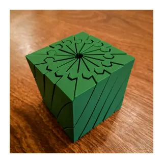 3D Baskı Twisting Küp - Mekanik Dönen Bulmaca Küpü-Yeşil