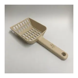 3D Baskı Kedi Kumu Küreği - Geniş Hazneli Eleme Küreği-Bej