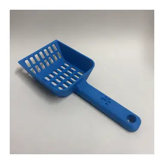 3D Baskı Kedi Kumu Küreği - Geniş Hazneli Eleme Küreği-Mavi