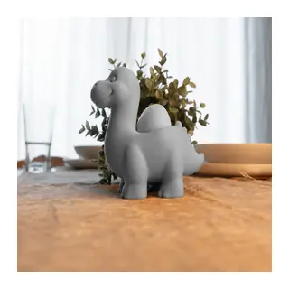 3D Baskı Dinozor Yumurtalık - Sevimli Eggosaurus Yumurta Tutucu-Gri