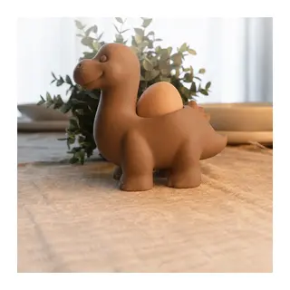 3D Baskı Dinozor Yumurtalık - Sevimli Eggosaurus Yumurta Tutucu-Kahverengi
