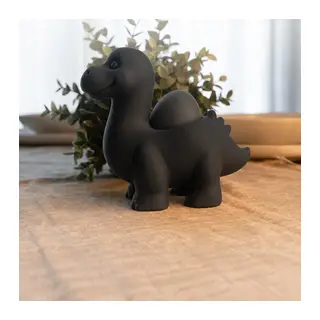 3D Baskı Dinozor Yumurtalık - Sevimli Eggosaurus Yumurta Tutucu-Siyah