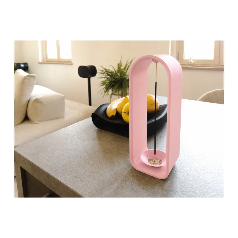 3D Baskı The Shrine Tütsülük - Modern Kemer Formlu Tütsü Tutucu-Pembe