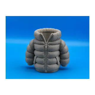 3D Baskı Şişme Mont Kalemlik - Masaüstü Organizer-Gri