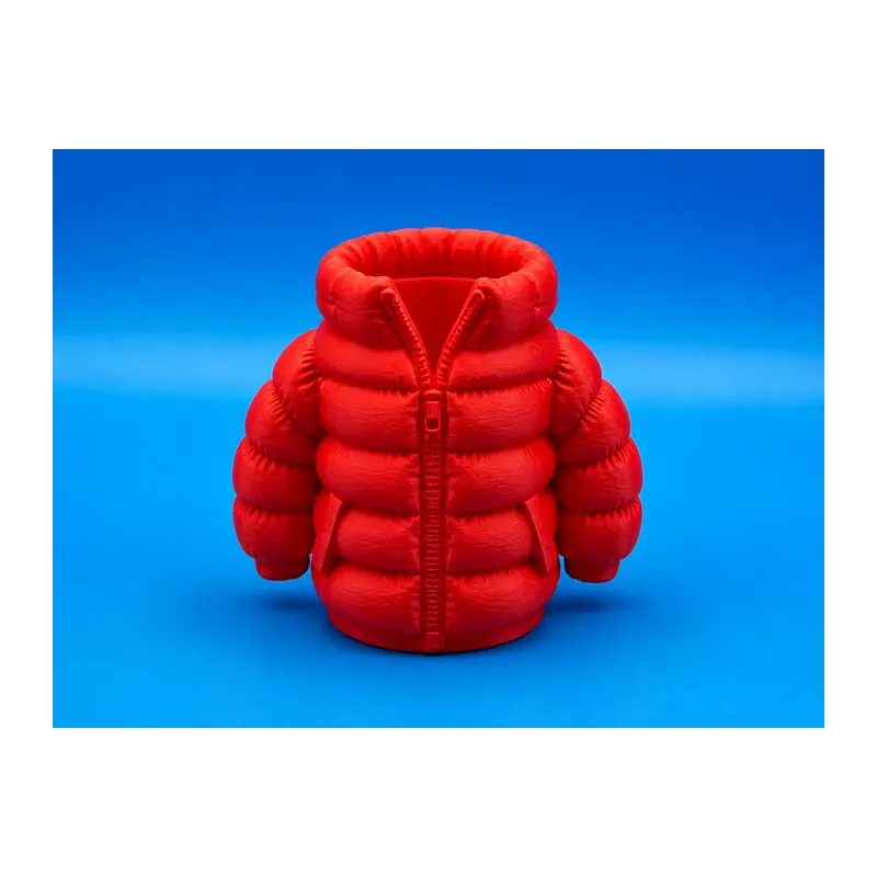 3D Baskı Şişme Mont Kalemlik - Masaüstü Organizer-Kırmızı