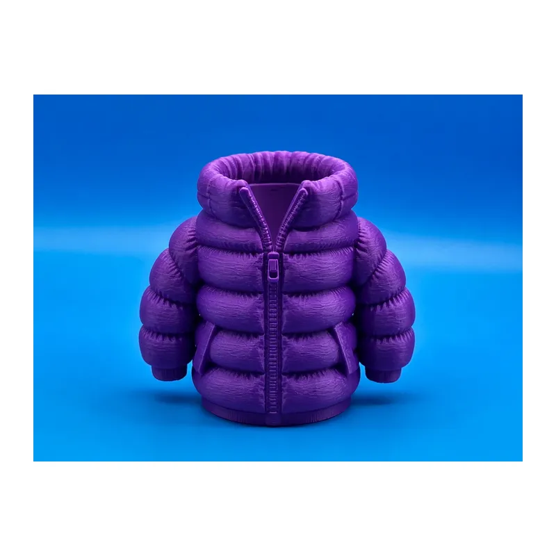 3D Baskı Şişme Mont Kalemlik - Masaüstü Organizer-Mor