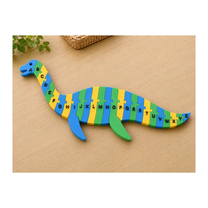 3D Baskı Dinozor Şeklinde Alfabe Puzzle - A-Z Harf Eşleştirme Oyuncağı