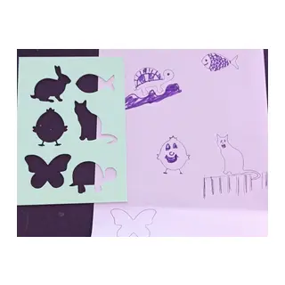 3D Baskı Hayvan Figürleri Çizim Şablonu - Çoklu Desen Kalıbı - Mint