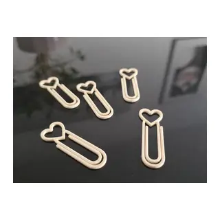 3D Baskı Kalp Figürlü Ataç - 10lu Set - Bej
