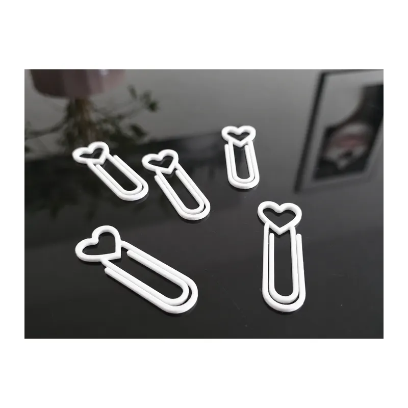 3D Baskı Kalp Figürlü Ataç - 10lu Set - Beyaz