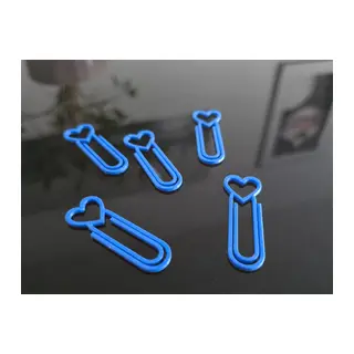 3D Baskı Kalp Figürlü Ataç - 10lu Set - Mavi
