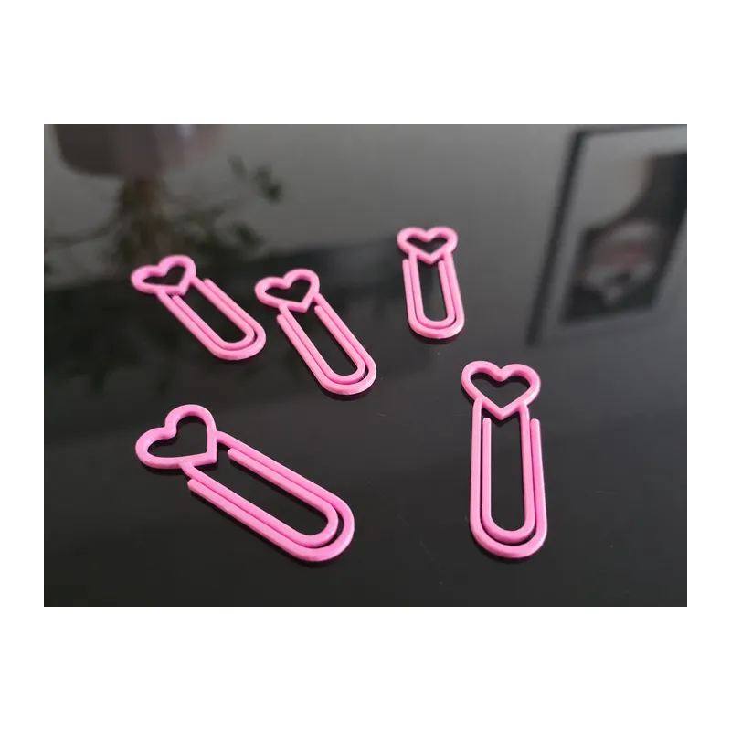 3D Baskı Kalp Figürlü Ataç - 10lu Set - Pembe