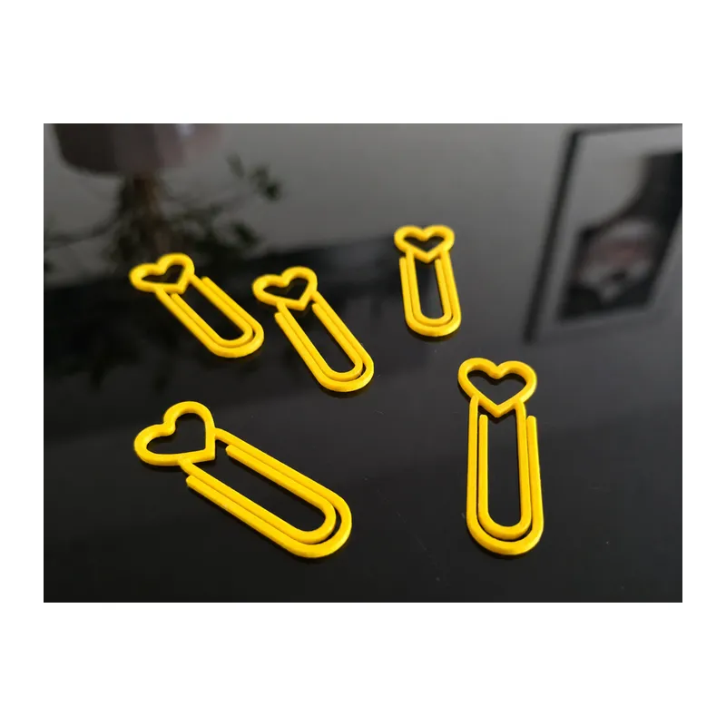 3D Baskı Kalp Figürlü Ataç - 10lu Set - Sarı