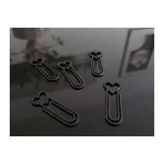 3D Baskı Kalp Figürlü Ataç - 10lu Set - Siyah