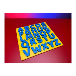 3D Baskı A-Z Büyük Harf Alfabe Puzzle - 26 Parçalı Eğitim Seti