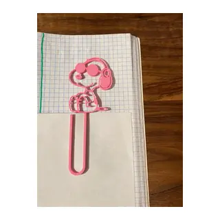 3D Baskı Gözlüklü Sevimli Köpek Figürlü Kitap Ayracı 4lü - Pembe