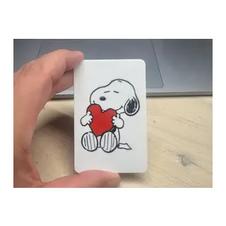 3D Baskı Sevimli Köpek Desenli Dekoratif Banka Kartı Kılıfı