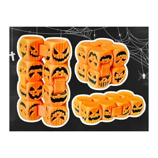 3D Baskı Balkabağı Zincir Fidget Oyuncak Katlanır Burgu Stres Atma Duyusal Anti Stres Oyuncak Turuncu