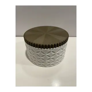 3D Baskı 3lü Geometrik Desenli Kavanoz Seti Ahşap Görünümlü Kapaklı Dekoratif Mutfak Saklama Kabı 6-10-15 cm
