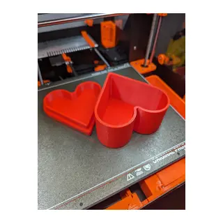 3D Baskı Kalp Şeklinde Kapaklı Hediye Kutusu Dekoratif Takı Yüzük Saklama Kutusu Sevgililer Günü 10x10x5 cm