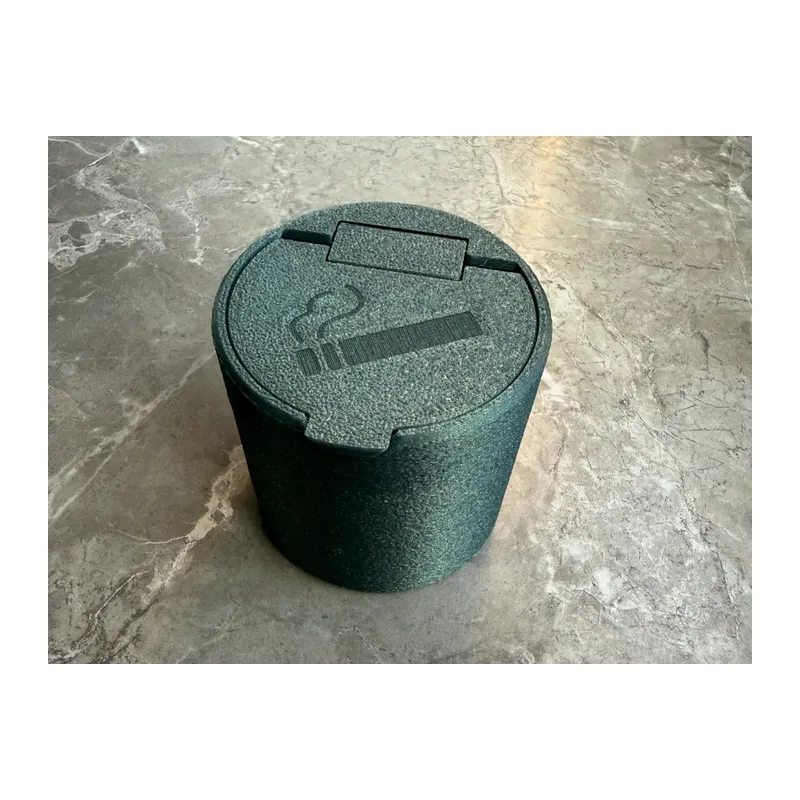 3D Baskı Kapaklı Küllük Menteşeli Rüzgar ve Koku Önleyici Dekoratif Sigara Küllüğü 11 cm