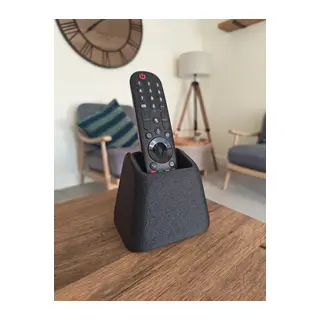 3D Baskı Tek Kumandalık Kumanda Standı Masa Üstü Kumanda Tutucu Dokulu Mat Siyah