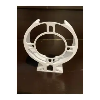 3D Baskı Silindirik Mesh Router Duvar Standı Beyaz Havalandırma Delikli Modem Duvar Askısı 110 mm Çaplı