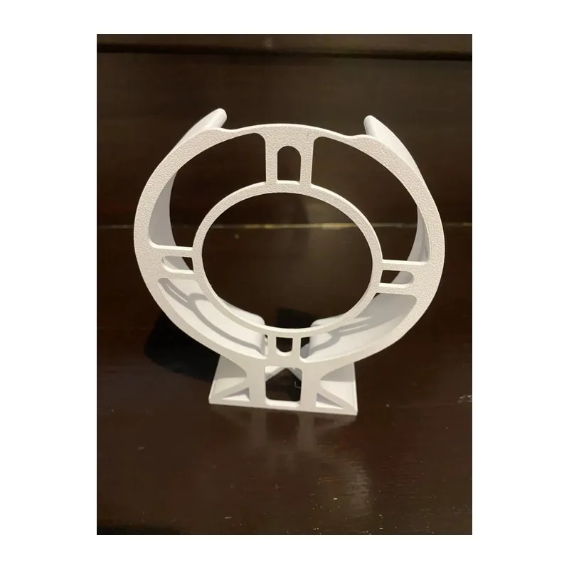 3D Baskı Silindirik Mesh Router Duvar Standı Beyaz Havalandırma Delikli Modem Duvar Askısı 110 mm Çaplı