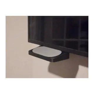 3D Baskı TV Altı Medya Oynatıcı Rafı Ayak Deliğine Monte Küçük Cihaz Standı Modem ve Streamer Rafı Siyah