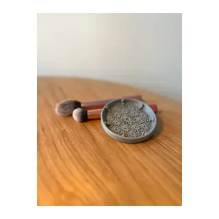 3D Baskı Makyaj Fırçası Temizleme Matı Dokulu Silikon Alternatifi Fırça Temizleyici Palet - Gri