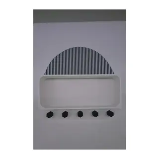 3D Baskı Duvar Tipi Anahtarlık Raflı Anahtar Askısı Çizgili Panel Modern Anahtar Tutucu Beyaz Siyah