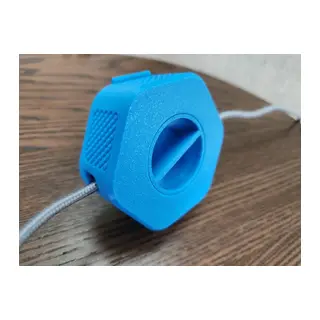 3D Baskı Taşınabilir Kablo Düzenleyici Makara Şarj ve USB Kablo Toplayıcı Döner Kablo Sarıcı - Mavi