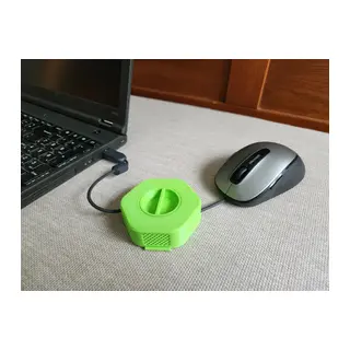 3D Baskı Taşınabilir Kablo Düzenleyici Makara Şarj ve USB Kablo Toplayıcı Döner Kablo Sarıcı - Yeşil