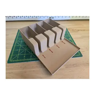 3D Baskı Çatal Kaşık Bıçak Organizeri Çekmece İçi Kaşıklık Düzenleyici Sıralı Yuvalı Bej