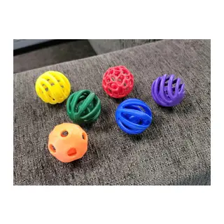 3D Baskı Kedi Oyuncak Topları Seti Delikli Desenli İnteraktif Kedi Topu Karışık Renk Kedi Oyuncağı