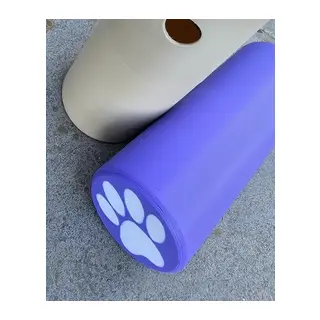 3D Baskı Köpek Ödül Mama Dağıtıcı Yuvarlanan Silindir Zeka Oyuncağı Pati Desenli - Mor