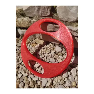 3D Baskı TPU Köpek Frizbi Esnek Halka Köpek Oyuncağı 20 cm Fırlatma ve Yakalama Oyuncağı Kırmızı