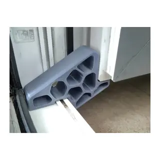 3D Baskı Pencere ve Balkon Kapısı Stoperi Ray Kilitli Kapı Takozu Rüzgar Engelleyici Pencere Tutucu - Gri