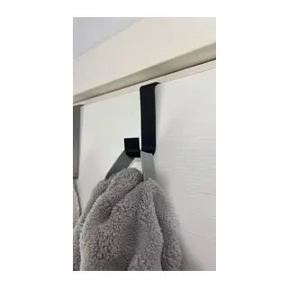 3D Baskı Radyatör ve Kapı Havlu Askısı Kancalı Havlupan Askısı Ince Sağlam Askı Siyah