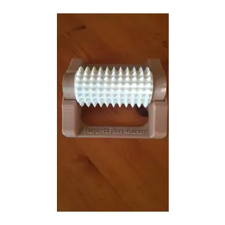 3D Baskı Akupunktur Ayak Masaj Rulosu 3 Değiştirilebilir Başlıklı Ayak ve Vücut Masaj Aleti Bej