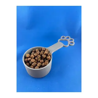 3D Baskı Pati Saplı Mama Kabı Köpek Maması Ölçü Kepçesi Duvara Asılabilir Mama Kepçesi Gri