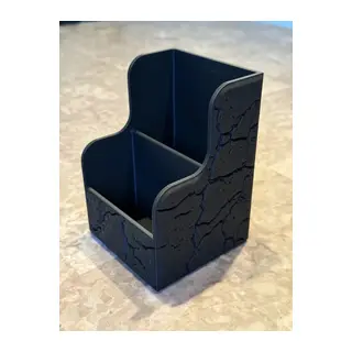 3D Baskı Çatlak Desenli Kumanda Standı Taş Görünümlü Çok Kumandalık Kumanda Tutucu Siyah