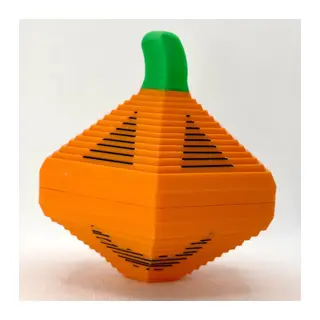 3D Baskı Balkabağı Altıgen Fidget Çift Taraflı Cadılar Bayramı Stres Oyuncağı Turuncu Yeşil