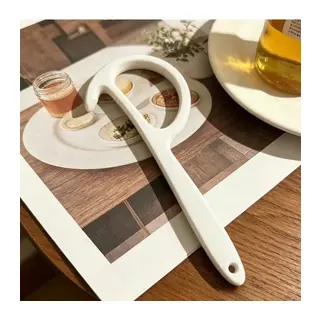 3D Baskı Kulplu Konserve Açacağı Pratik Kola Çekilen Kapak Açma Aparatı Mutfak Açacağı - Beyaz