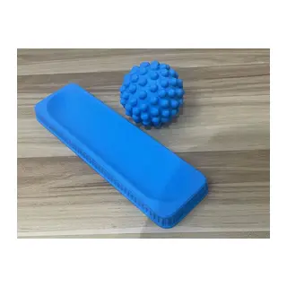 3D Baskı Ayak Masaj Topu ve Tepsi Seti Dikenli Ayak Taban Masaj Aleti Ev Ayak Rahatlatıcı - Mavi