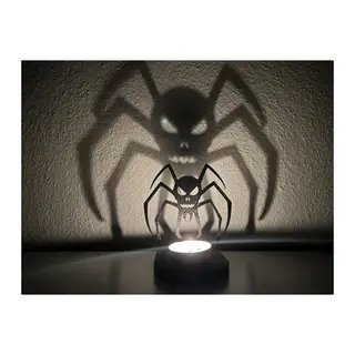 3D Baskı Örümcek Figürlü Tealight Mumluk Cadılar Bayramı Gotik Dekoratif Mum Tutucu
