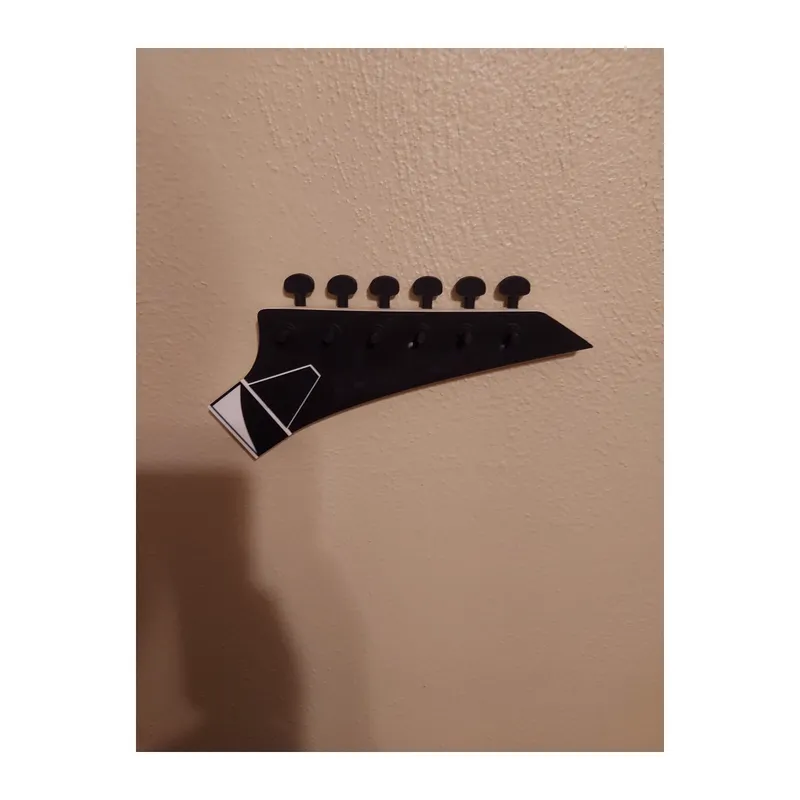 3D Baskı Gitar Başlığı Formlu Anahtar Askısı Duvar Anahtarlığı Müzik Temalı Dekoratif