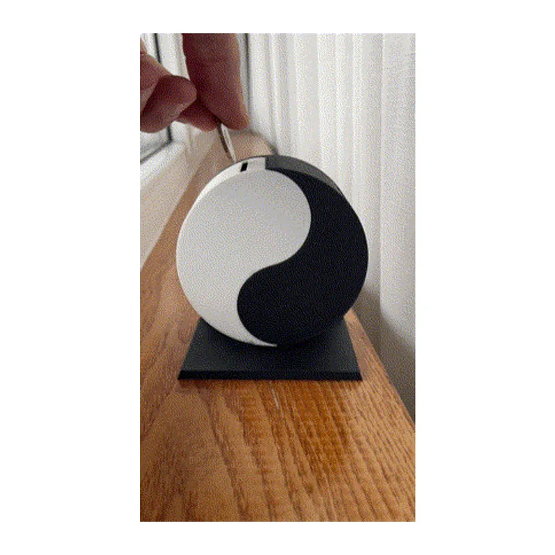 3D Baskı Yin Yang Kumbara İki Bölmeli Denge Figürlü Dekoratif Kumbara